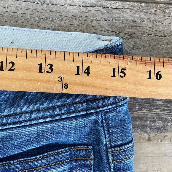 Democracy AB Technology Women's Skinny Jeans Size 10 Blue Raw Hem Distressed - Picture 5 of 11